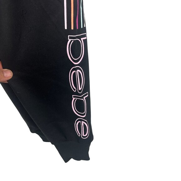 Bebe Sport Womens Jogger Pants Black Cotton/Polyester Blend Size L - Picture 2 of 6